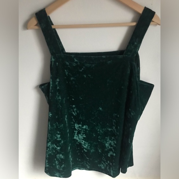 J JILL Emerald Green Velvet Tank Top - Picture 5 of 7